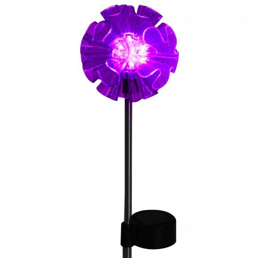 Swirl Ball LED Solar Stake Light Solar Lights FabFinds Purple  