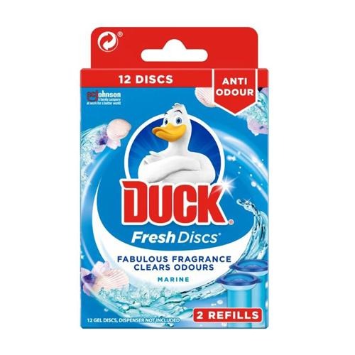 Toilet Duck Fresh 12 Discs Refill Pack Marine Scent 72ml Toilet Cleaners Toilet Duck   