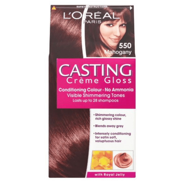L'Oreal Paris Casting Creme Gloss Mahogany Brown 550 Semi Permanent Hair Dye Hair Dye L'Oreal   