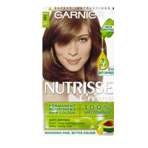Garnier Nutrisse Creme Light Brown 6 Hair Dye garnier   