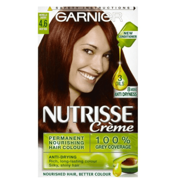 Garnier Nutrisse Creme Deep Cherry Red 4.6 Permanent Hair Dye Hair Dye garnier   