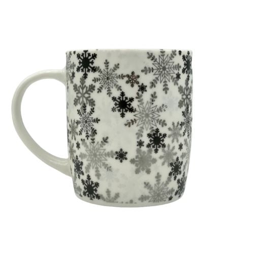 Christmas Silver Snowflake Mug Mugs FabFinds   