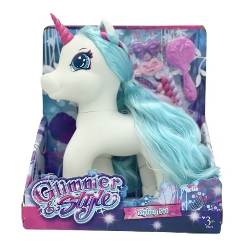 Glimmer & Style Unicorn Hair Styling Set Toys FunVille   