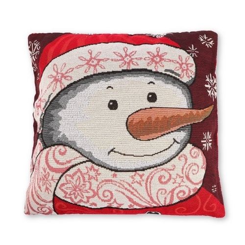 Christmas Festive Snowman Cushion 46cm x 46cm Christmas Cushions & Throws FabFinds   