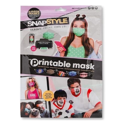 Snap Style Print Your Own Face Masks 4 Pack Face Masks FabFinds   