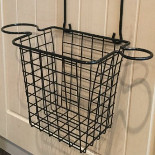 Storage Essentials Over Door Vanity Basket Assorted Colours Storage & Organization FabFinds Black  