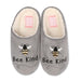 Love to Laze Ladies Grey Bee Kind Slippers Slippers Love to Laze   
