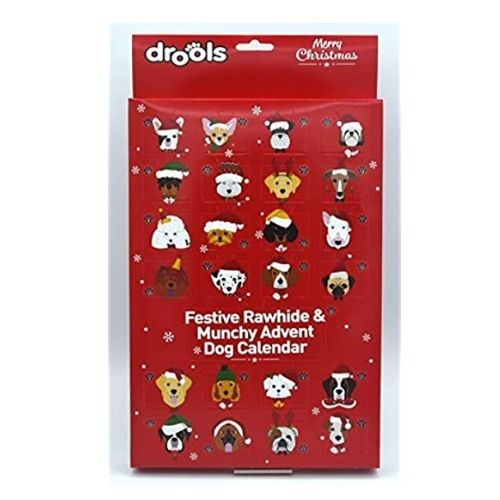 Drools Festive Rawhide & Munchy Advent Dog Calendar Christmas Gifts for Dogs Drools   