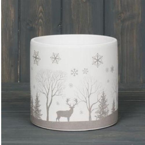 Buy Christmas Medium Snowflake Pot - FabFinds