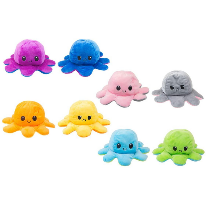 Reversible 2-in-1 Flip'Ems Plush Octopus Toy Assorted Colours Toys FabFinds   