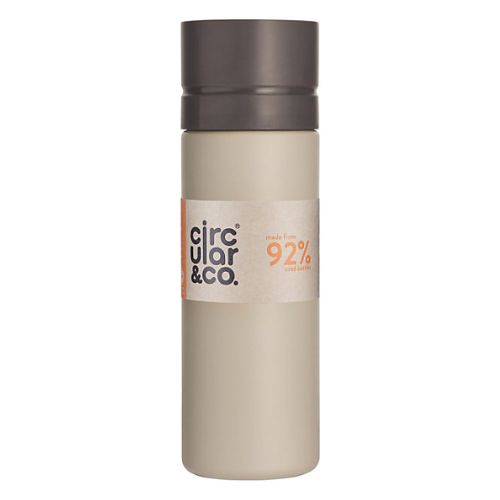 Circular & Co Reusable Water Bottle 600ml In Assorted Colours Water Bottle Circular & Co Grey top & Cream bottle  