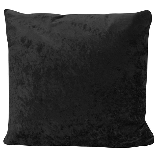 Velvet Crush Cushion 43cm Cushions FabFinds Jet Black  