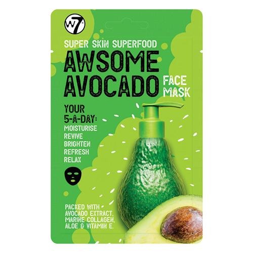 W7 Awesome Avocado Super Skin Food Face Mask 1 Sachet Face Masks w7   