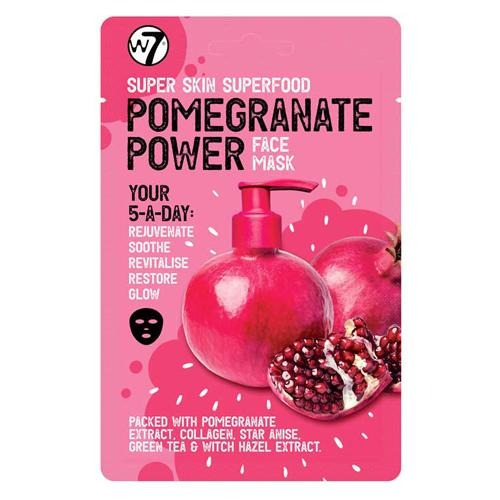W7 Pomegranate Power Super Skin Food Face Mask 1 Sachet Face Masks w7   