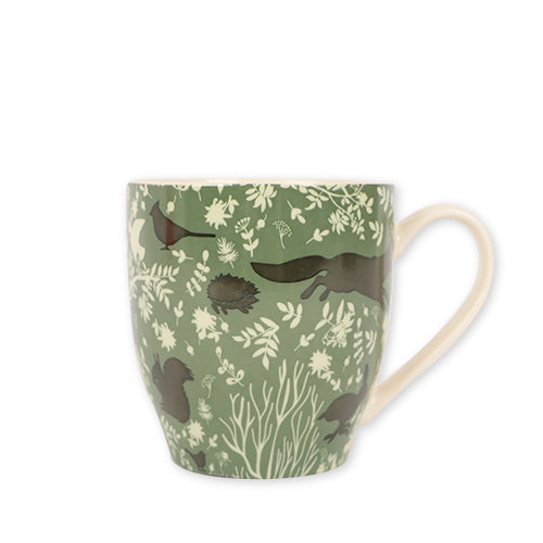 Green Woodland Silhouette Mug Mugs FabFinds   
