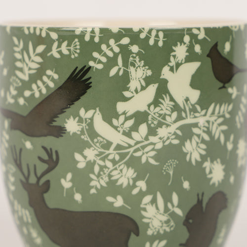 Green Woodland Silhouette Mug Mugs FabFinds   
