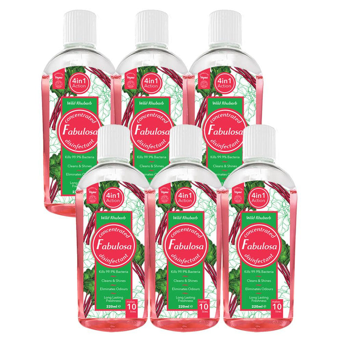 Fabulosa Rhubarb Concentrated Disinfectant 220ml Case Of 6 Fabulosa Disinfectant Fabulosa   