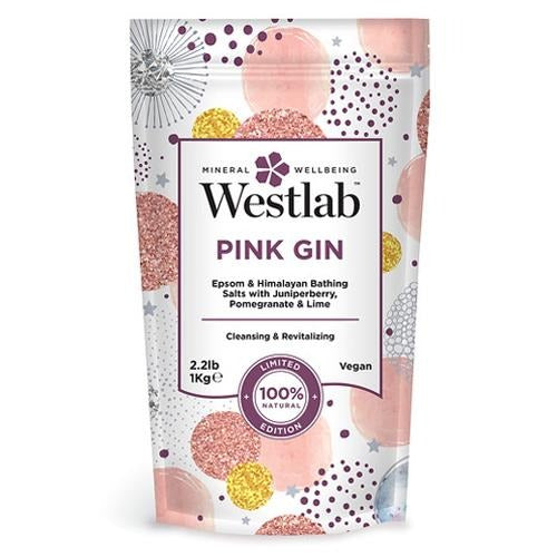 Westlab Pink Gin Epsom Bath Salts 1kg Bath Salts & Bombs Westlab   