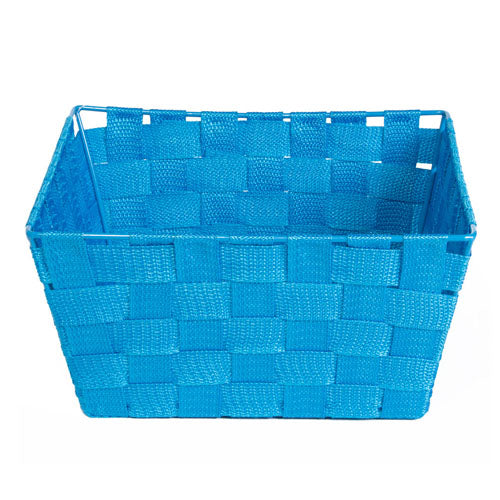 Mini Wide Weave Storage Baskets Assorted Colours Storage Baskets FabFinds Blue  