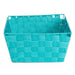Mini Wide Weave Storage Baskets Assorted Colours Storage Baskets FabFinds Teal  