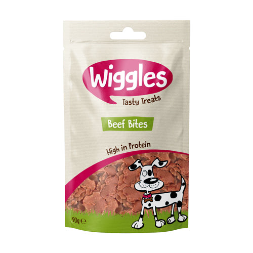 Wiggles Beef Bites Dog Treats 90g Dog Treats Wiggles   