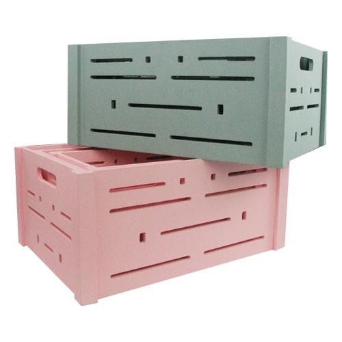Cut-out Wooden Storage Crates Storage Baskets FabFinds   