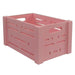 Cut-out Wooden Storage Crates Storage Baskets FabFinds Small Pink 