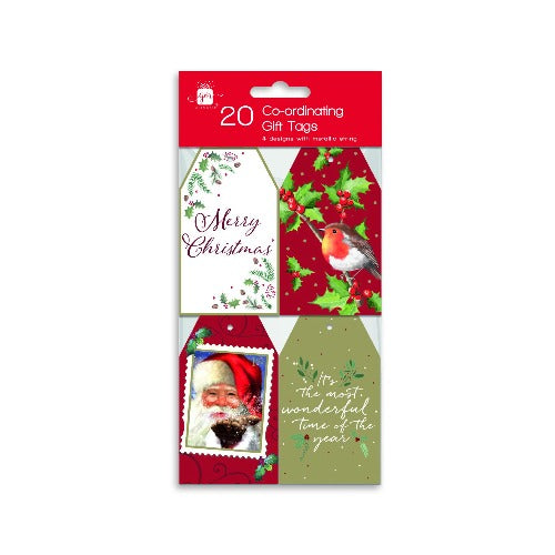 Traditional Elegant Christmas Gift Tags 20 Pack Christmas Tags & Bows Anker   