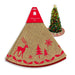 Hessian Christmas Tree Skirt Reindeer Print 78cm Christmas Decorations Anker   