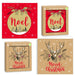 Christmas Square Kraft Cards 12 Pack Assorted Designs Christmas Cards Anker   
