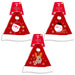 Red Embroidered Kids Christmas Hats Assorted Styles Christmas Accessories Anker   