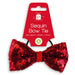 Christmas Festive Red Sequin Bow Tie Christmas Accessories Anker   