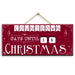 Merry Red Countdown To Christmas Wooden Plaque Christmas Decorations Anker   