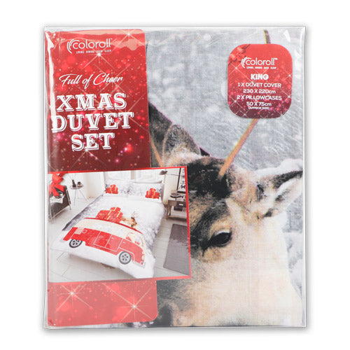 Coloroll Bedding Coloroll Santa's Campervan Christmas Duvet Set King - FabFinds