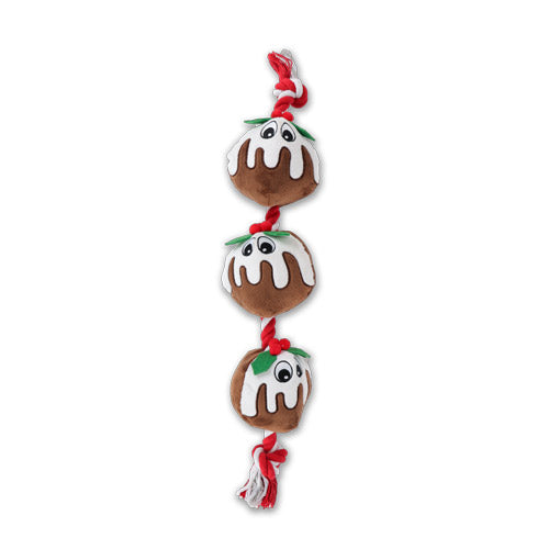 Paws Behavin' Badly Christmas Pudding Rope Toy L63cm Dog Toy FabFinds   