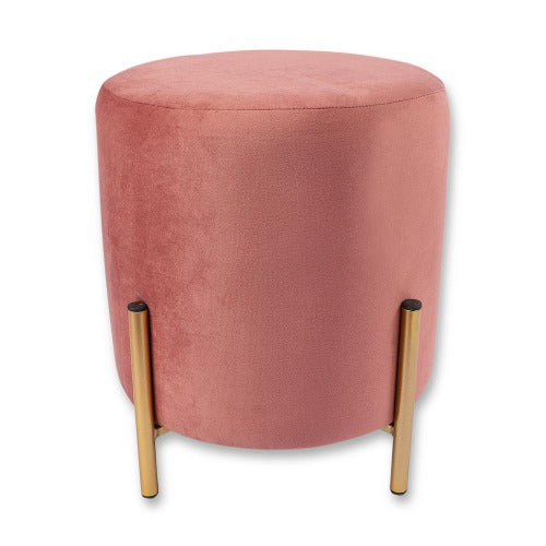 Luxury Velvet Footstool With Gold Metal Stand Home Decoration FabFinds   