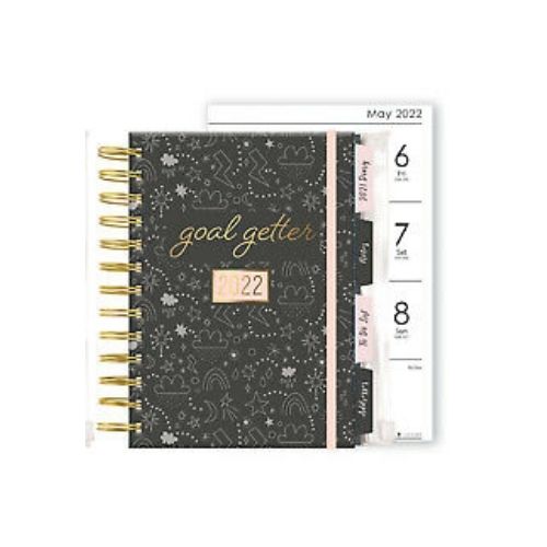 A5 2022 'Goal Getter' Black and Grey Diary Diary Design Group   