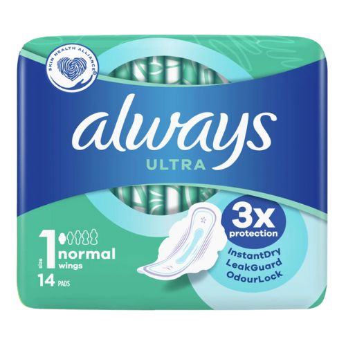 Always Ultra Normal Sanitary Towels 14 Pk Feminine Care Always   