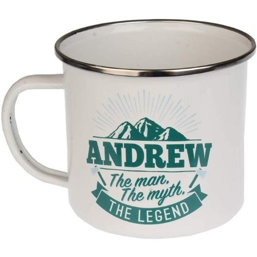 Enamel Personalised Coffee Mug Andrew Mugs FabFinds   