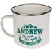 Enamel Personalised Coffee Mug Andrew Mugs FabFinds   