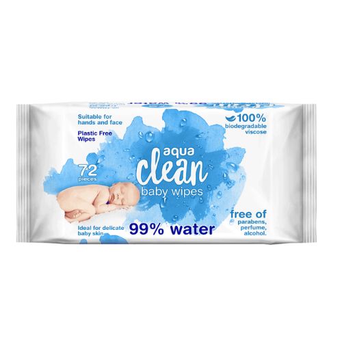 Aqua Clean Baby Wipes 72 Pack Baby Wipes aqua clean   