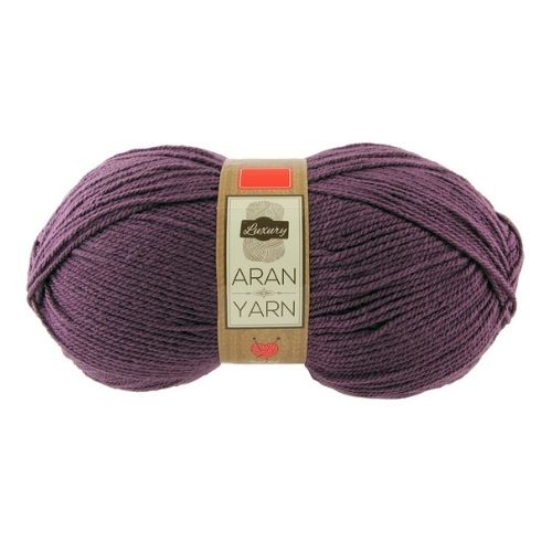 Luxury Aran Knitting Yarn 300g Assorted Colours Knitting Yarn & Wool FabFinds Purple  