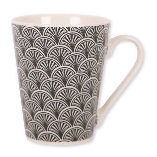 Tall Black & White Art Deco Mug no Mugs FabFinds   