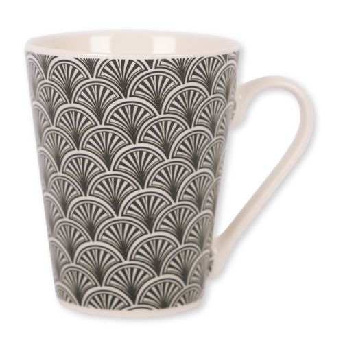 Tall Black White Art Deco Mug FabFinds - Main Image