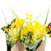 Artificial Flowers In Pot Parchment Assorted Colours Artificial Plant FabFinds   