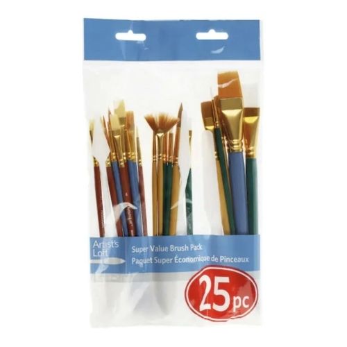 Artist's Loft Super Value Paint Brush Pack 25 Pc FabFinds