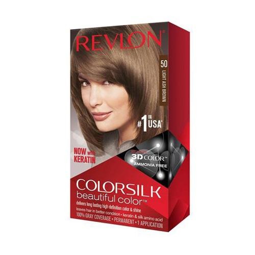 Revlon Colorsilk Hair Colour Light Ash Brown 50 130ml Hair Dye revlon   