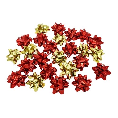 Assorted Christmas Confetti Bows 25 Pack Christmas Tags & Bows FabFinds   
