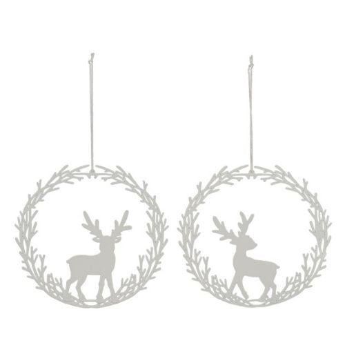 Hanging Cut Reindeer Scene Christmas Decoration Christmas Baubles, Ornaments & Tinsel FabFinds   