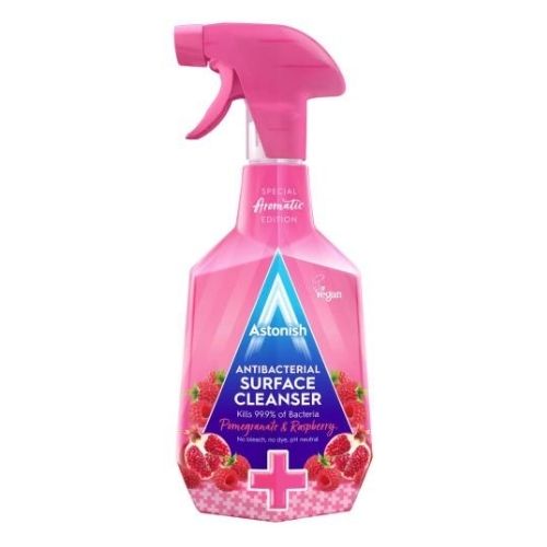Astonish Anti-Bacterial Cleanser Spray Pomegranate & Raspberry 750ml Anti Bacterial Cleaners Astonish   